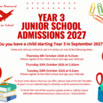 Year 3 admissions 2027